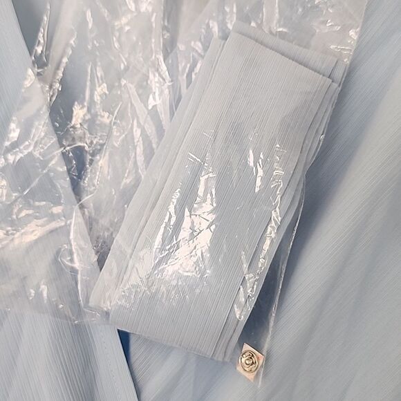 FASHION Women's midi dress, Size XL, Light blue, belt, NWT - Picture 5 of 5